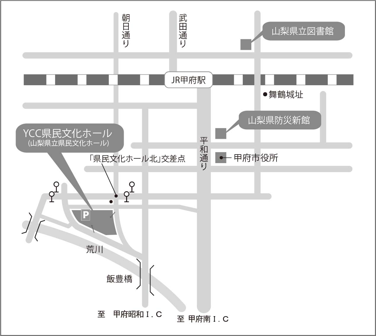YCC県民文化ホール マップ